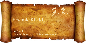 Franck Kitti névjegykártya
